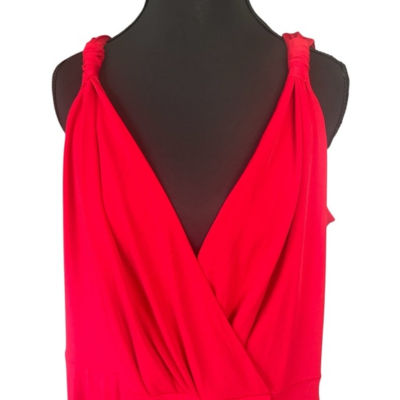 NWT Donna Karan Red Asymmetrical High-Low Cocktail Dress - Picture 2 of 8